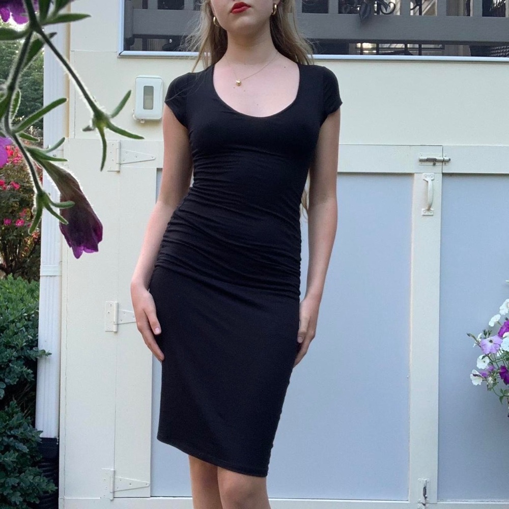 SEE YOU MONDAY black midi dress